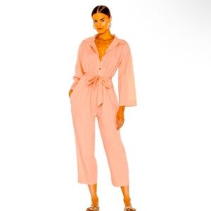 FREE PEOPLE x Revolve Cameron Shirt One Piece Jumpsuit Pink M